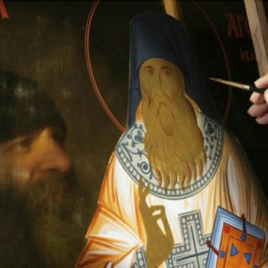 Монахи на Афоне пишут иконы