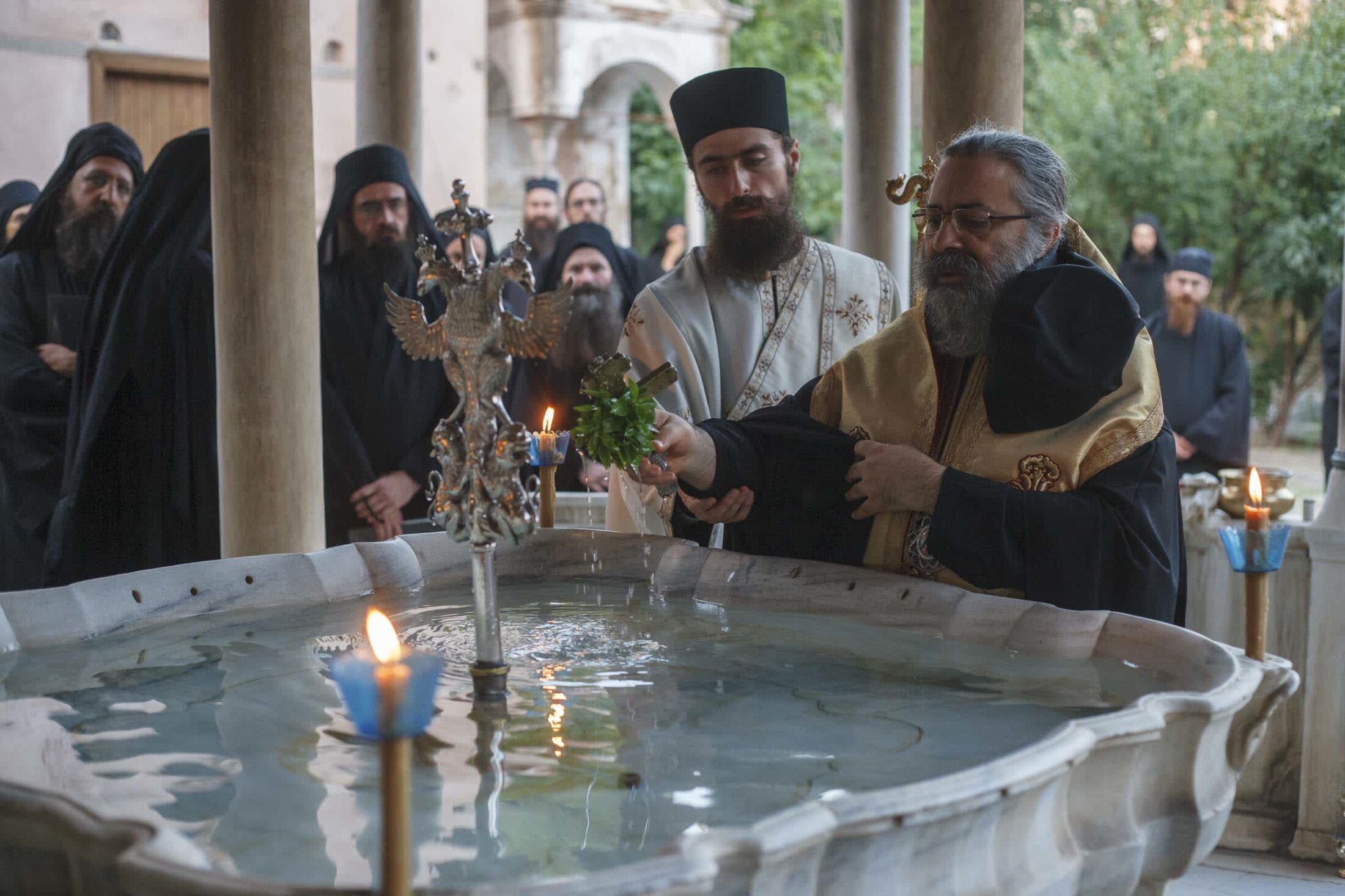 Последняя служба митрополита Павла (Язиджи) на Афоне до похищения 22 апреля 2013. Ватопед